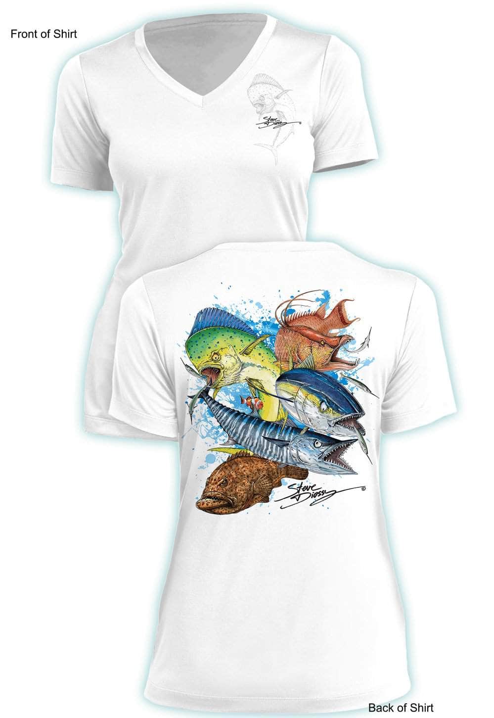 Grand Slam- Ladies Short Sleeve V-Neck-100% Polyester